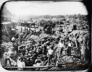 Mining on the American River, 1852